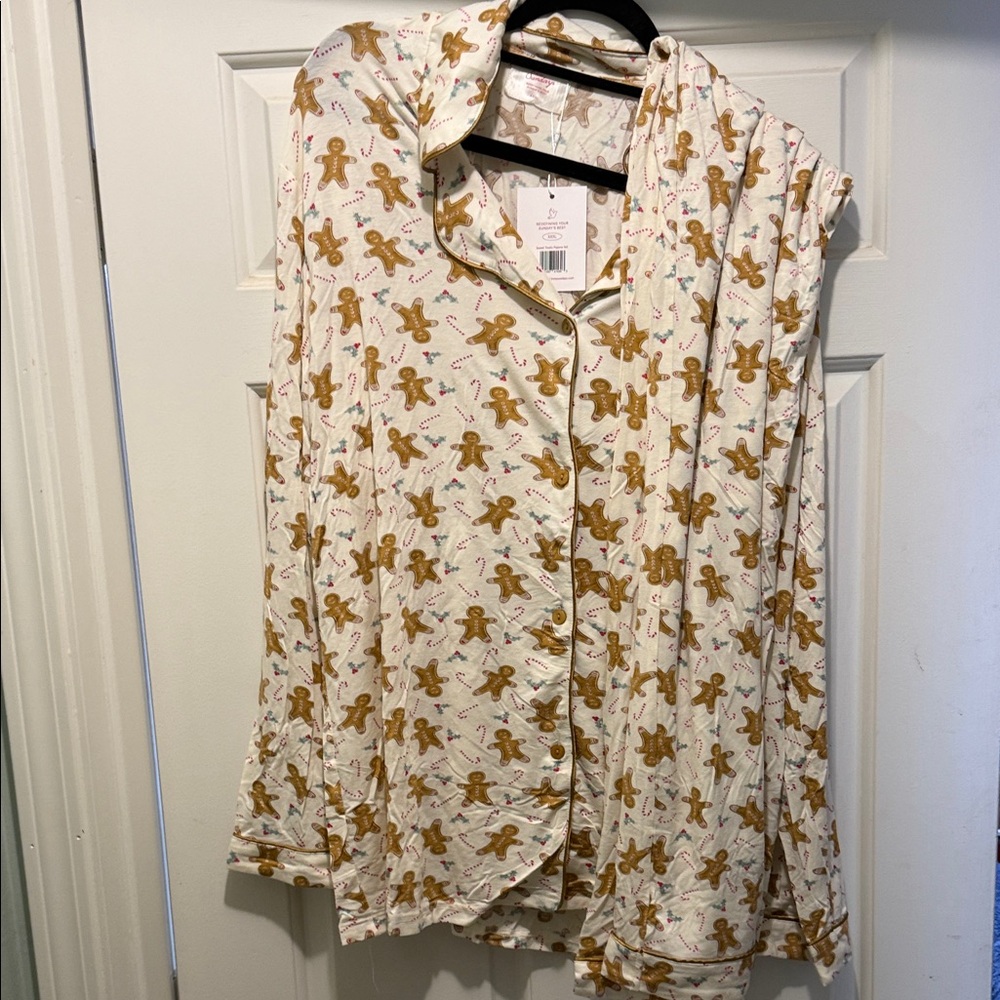 In My Sundays NWT Gingerbread PJ Matching Set Women's Top